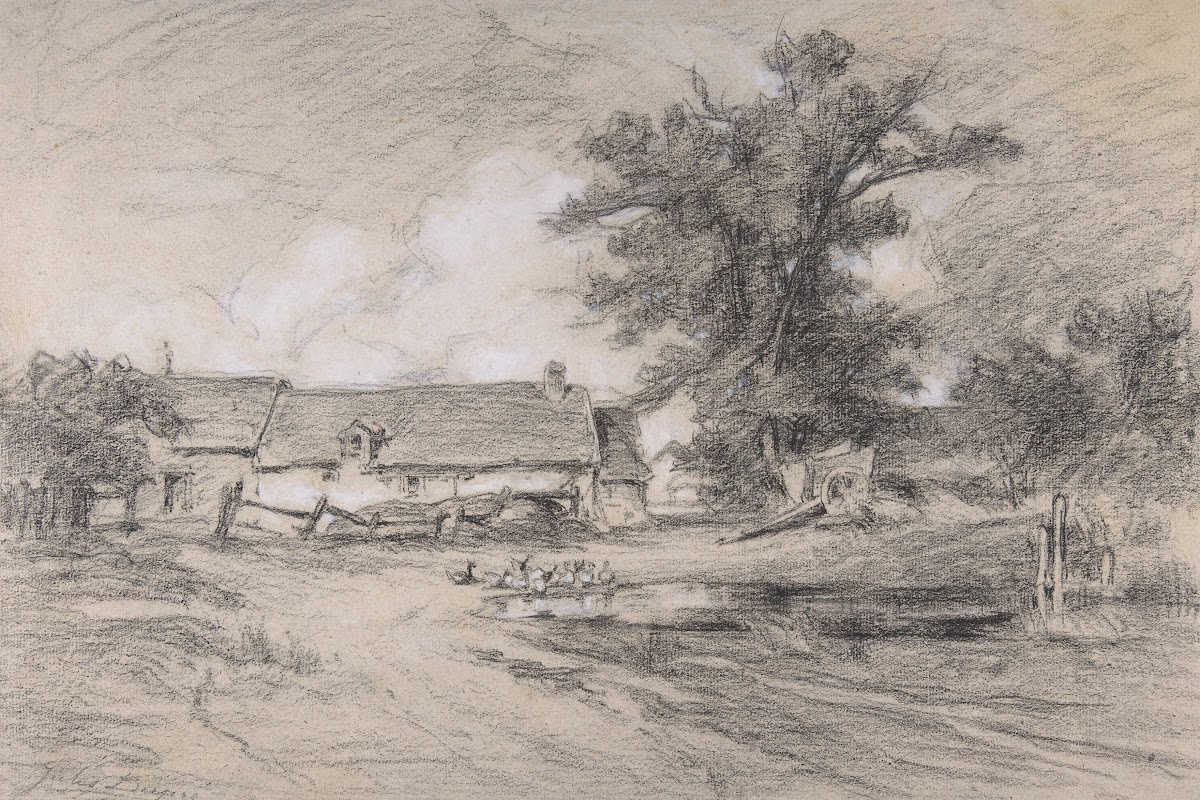 Farmyard with Ducks 19th century