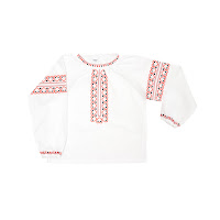 Сорочка вишиванка для дівчинки Сердечка 86р червоний/чорний