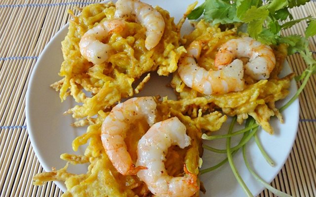 Bánh Tôm Chiên Khoai Lang Vàng