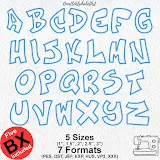 Stitch photo 2 of the Graffiti Satin Applique Embroidery Font embroidery design