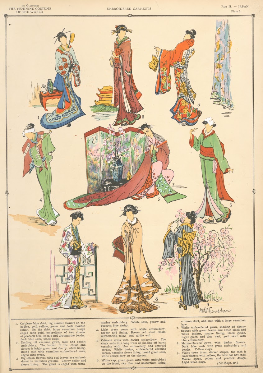 Japan  Embroidered garments 1926 1927