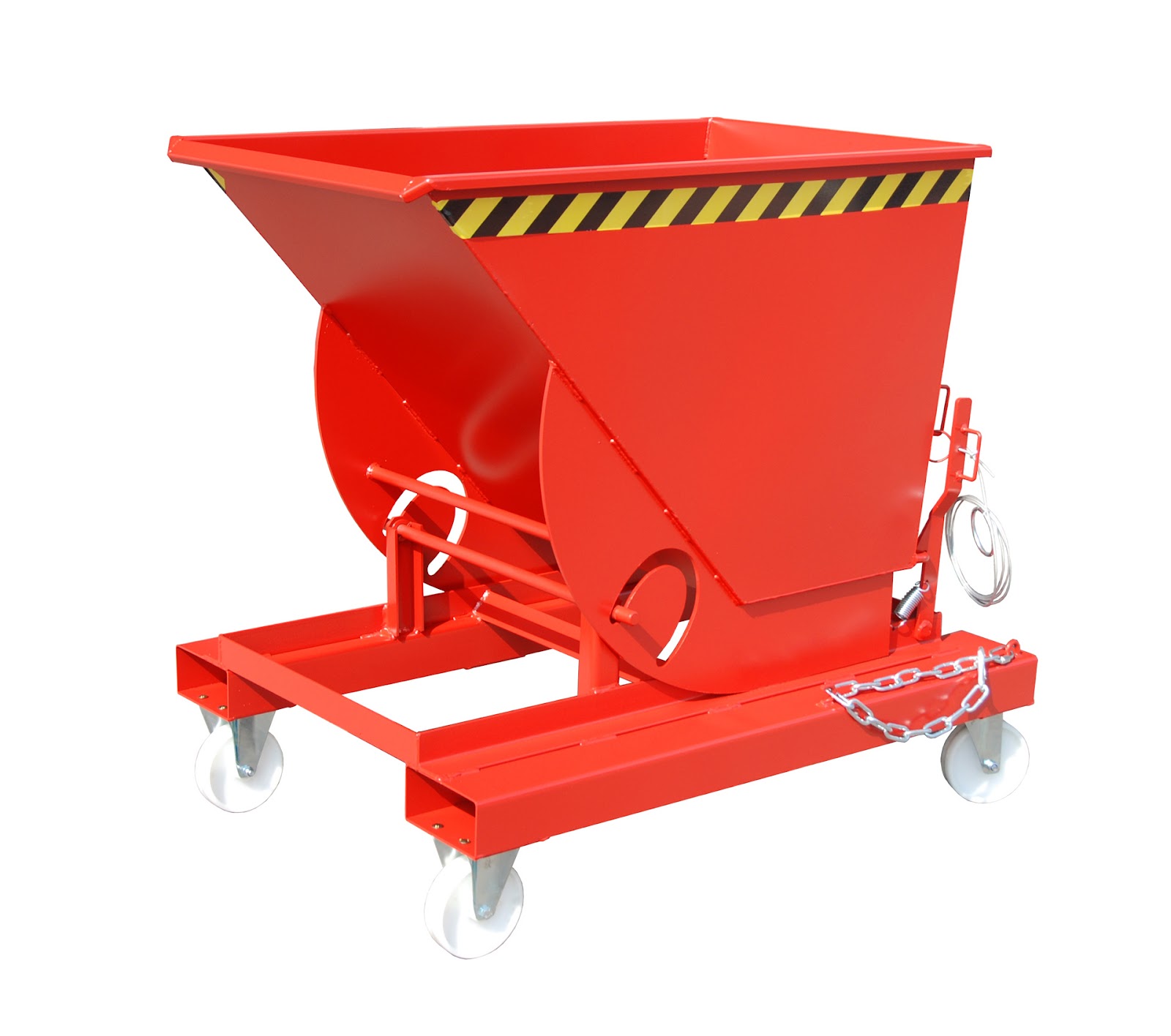 Kiepcontainer AK 50, gelakt, Vuurrood