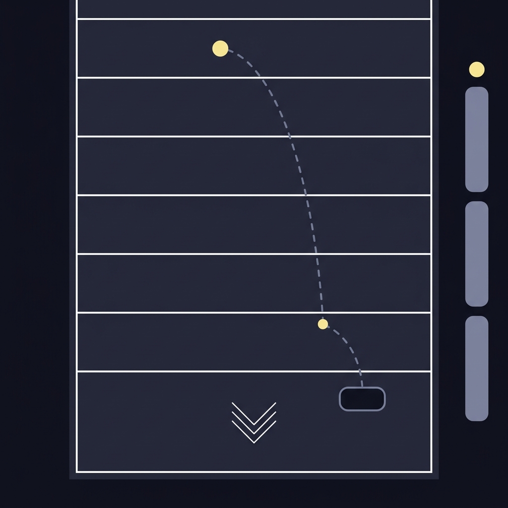 Minimal vector annotated screenshot of a punt downed inside the five showing start and end field position overlays in Funded Plays colors Why Special Teams Matter in College Football