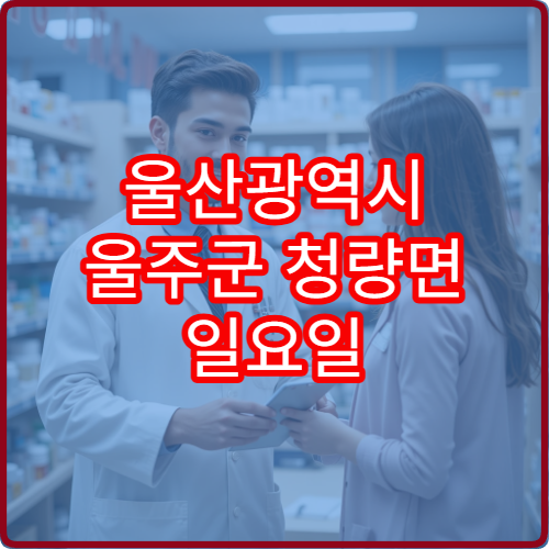 울산광역시 울주군 청량면 일요일 당번약국 휴일 영업 정보 위치