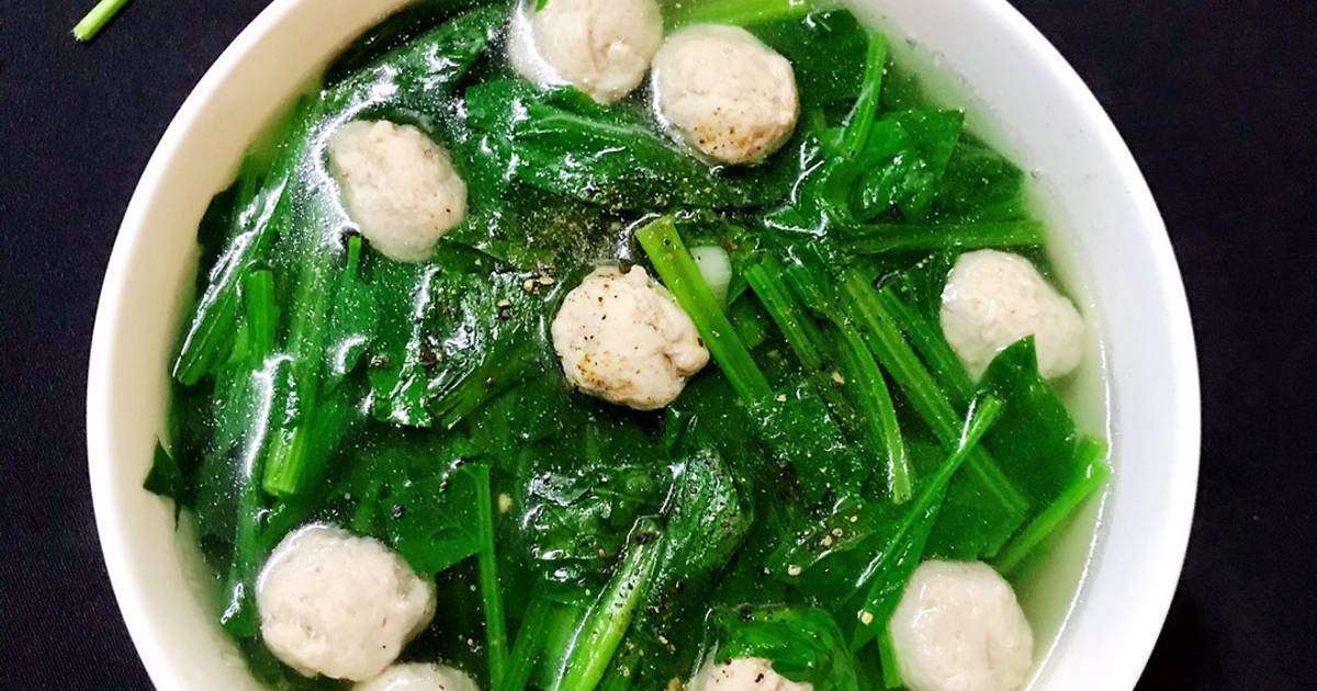 Canh Cải Bó Xôi Nấu Mọc