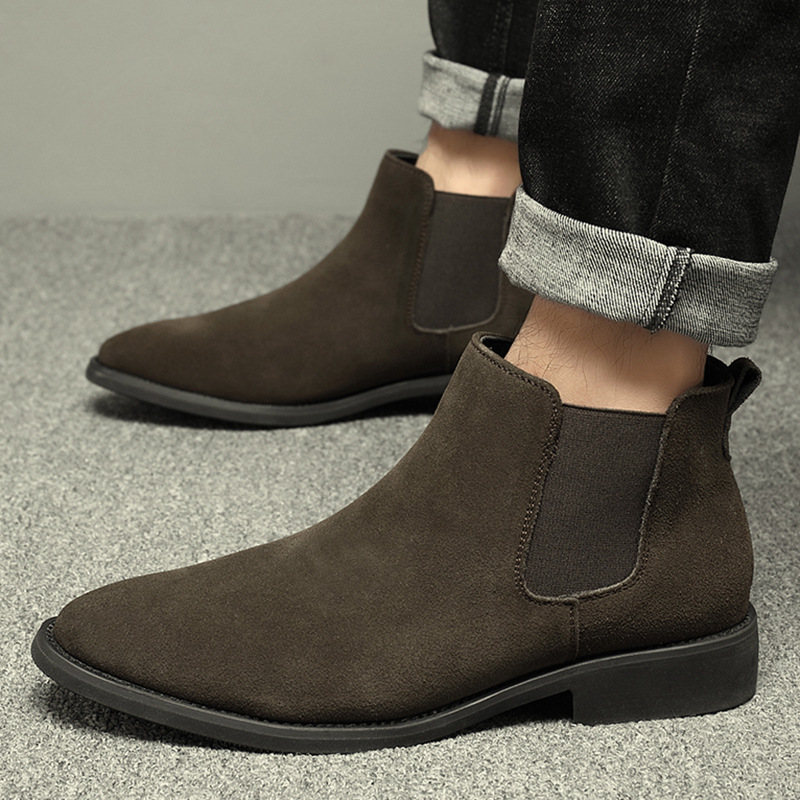 Men's Chelsea Boots, Suede Look, Pointed