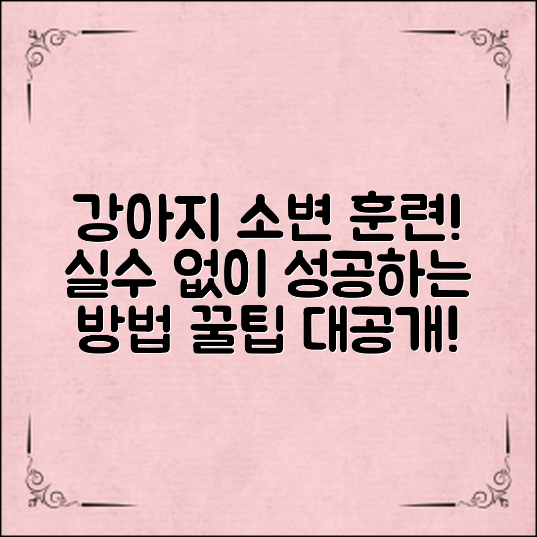 강아지 소변 훈련 팁: 실수 없이 성공하는 방법!