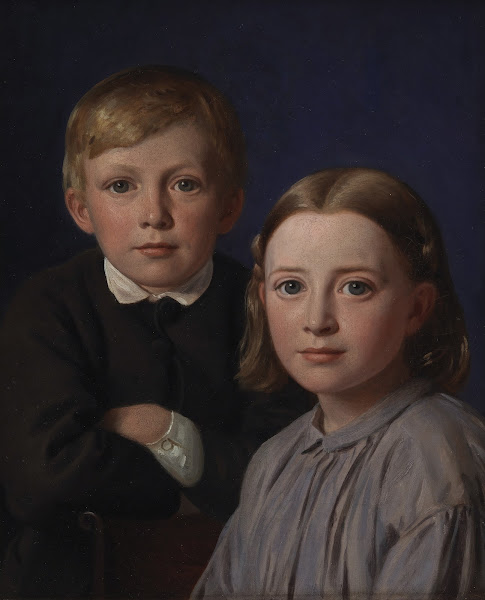 Jens Simmelkær Asmussen og Katrine Asmussen som børn 1867