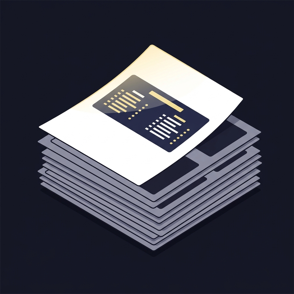 Minimal 2D vector of a stack of court filings and a printed restructuring plan with a subtle sports scoreboard reflection on the top sheet representing diamond sports book