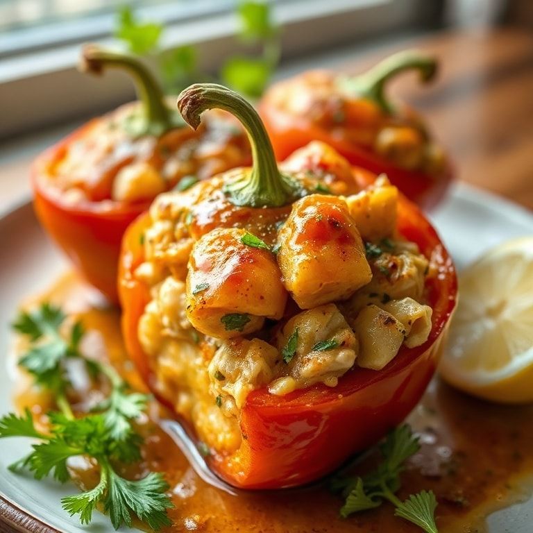 Easy Teriyaki Pineapple Chicken Stuffed Peppers Recipe - Quick & Delicious