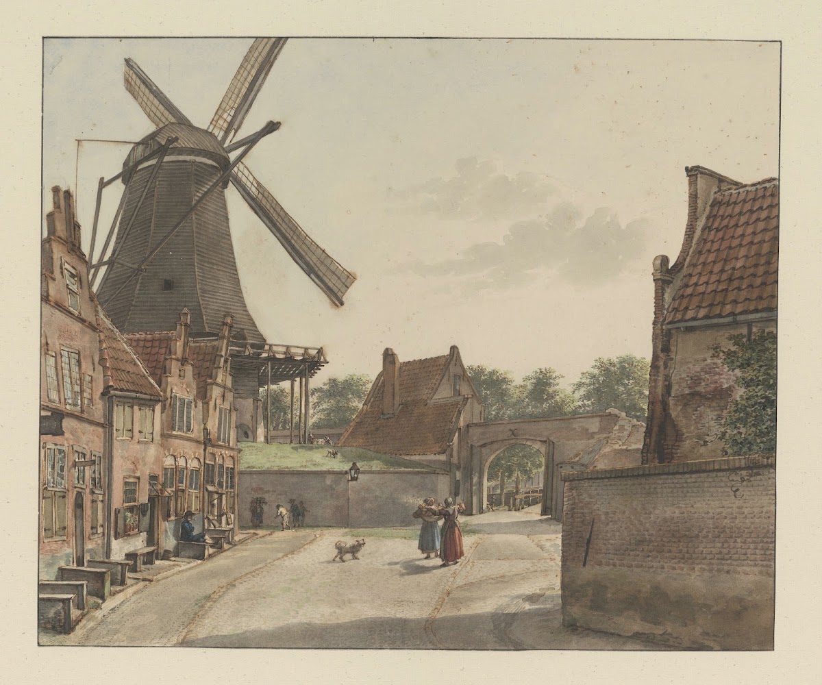 Gezicht vanuit de Bereiderstraat tegenwoordig Sophiastraat op de oostzijde van d