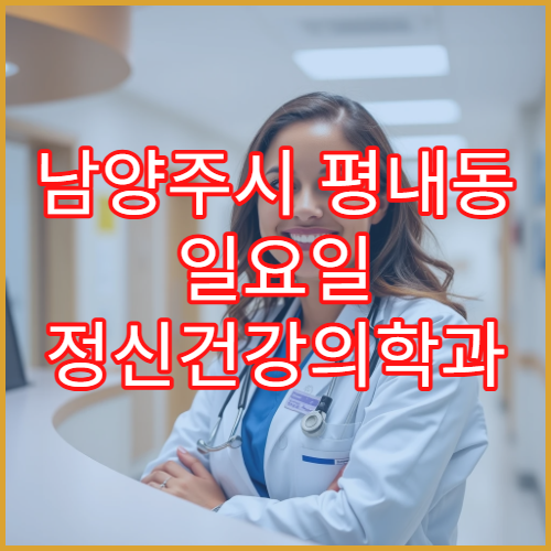 남양주시 평내동 일요일 정신건강의학과 우울 불면 진료