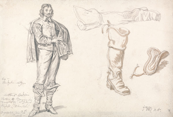 Studies after Anthony van Dycks Portrait of Arthur Goodwin 1825