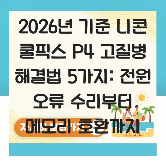 니콘 쿨릭스 p4 빈티지 디카 고질병인 전원 오류 수리 및 메모리카드 호환 정보 대표 이미지