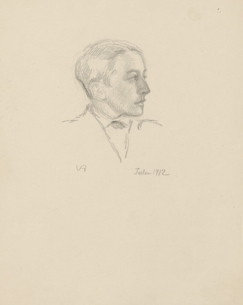 Young man in profile 1912