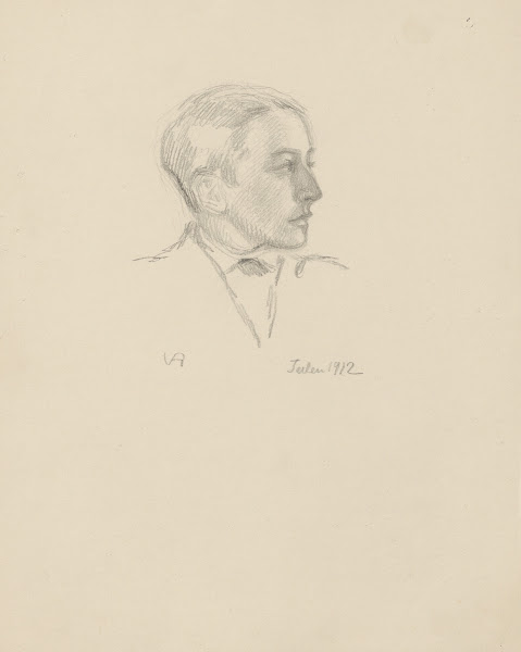 Young man in profile 1912