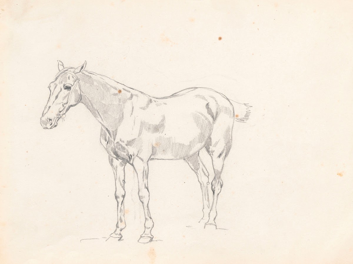 Horse study for the painting Return from the horse fair 3 1881