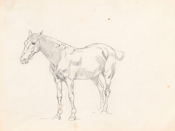 Horse study for the painting Return from the horse fair 3 1881