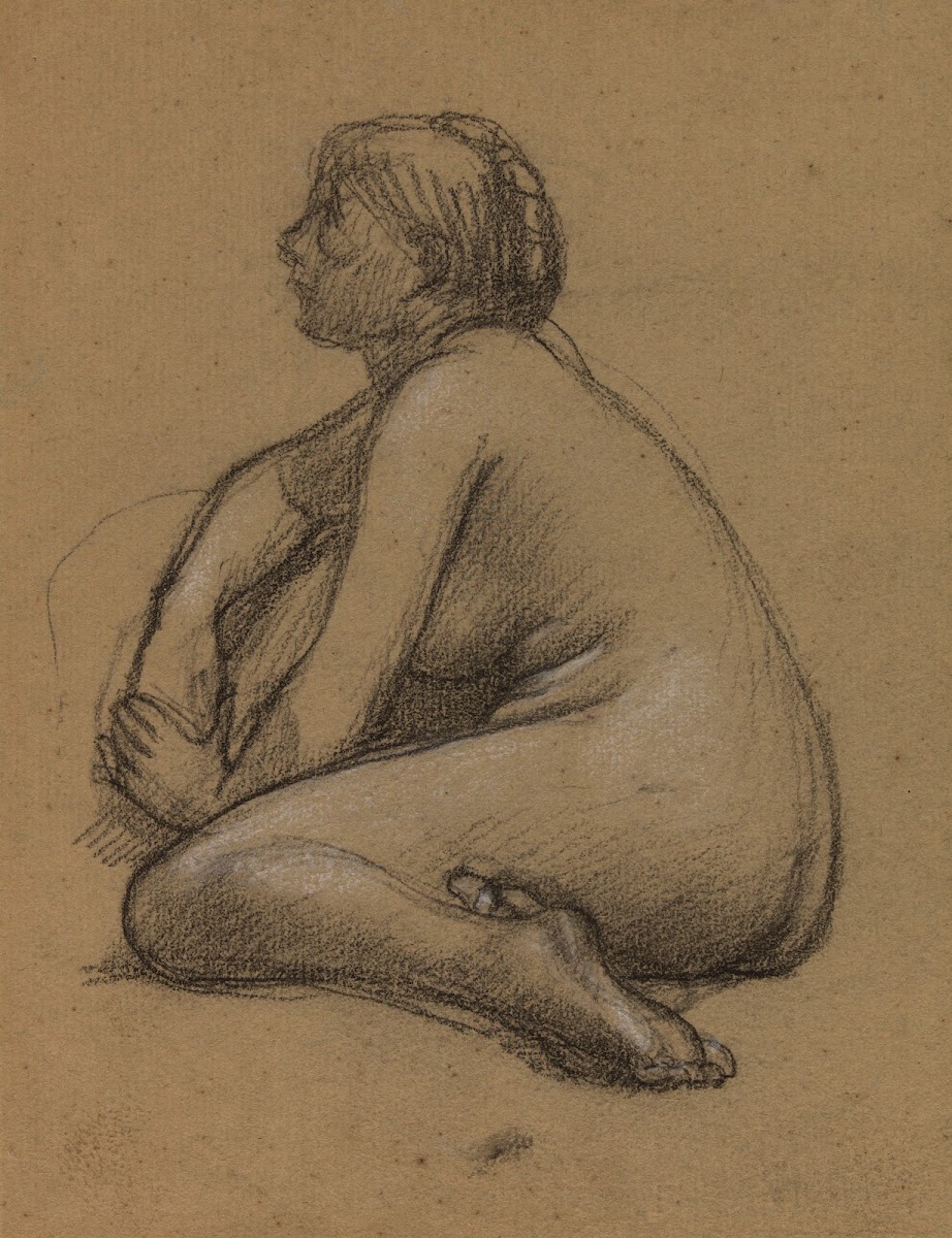 Femme nue accroupie 1887 1892