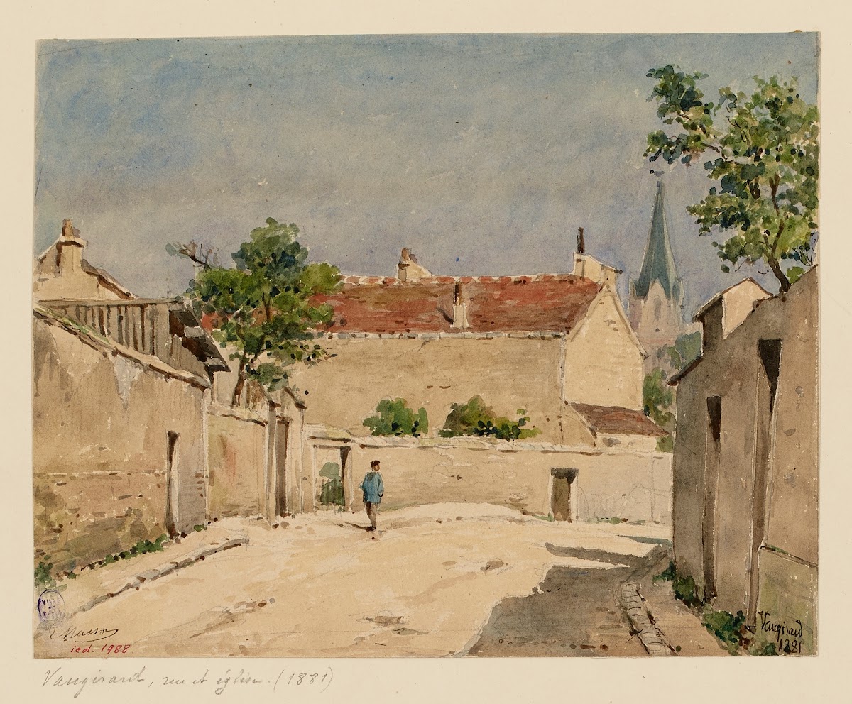 Rue et église à Vaugirard en 1881
