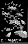 BMP files free plasma Grayscale Flower and Bird Picture