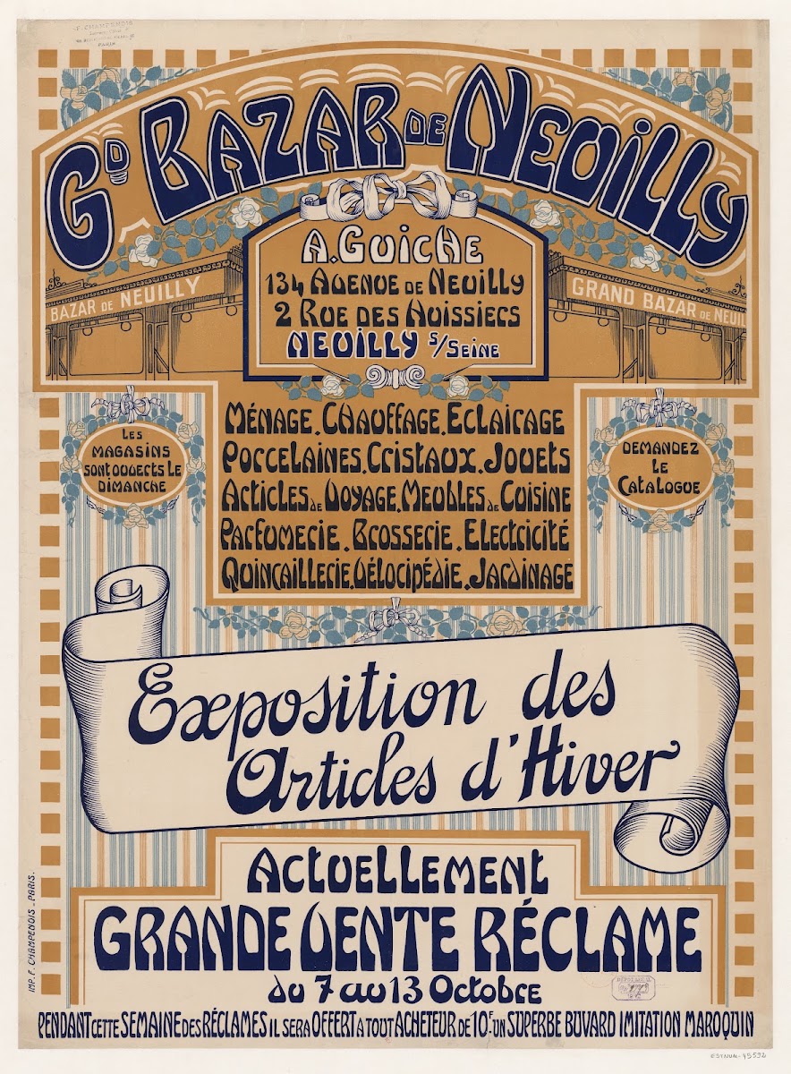 Grand Bazar de Neuilly A Guiche 1912