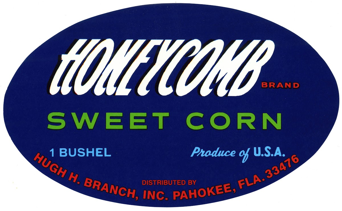 Honeycomb Brand Sweet Corn Label 1930 1950