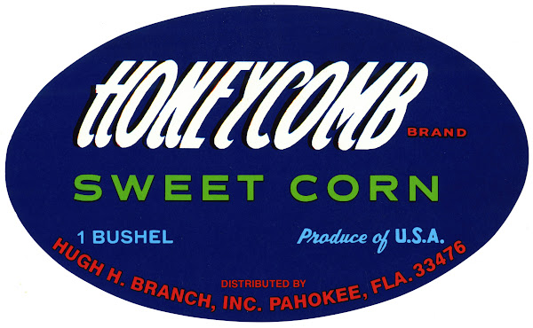 Honeycomb Brand Sweet Corn Label 1930 1950