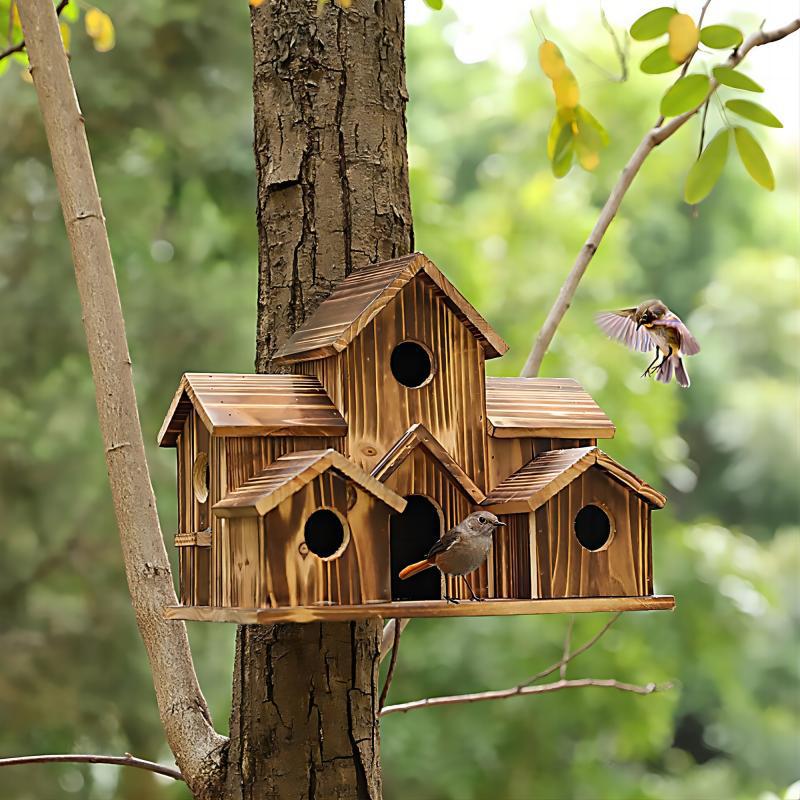 Villa-style wooden birdhouse
