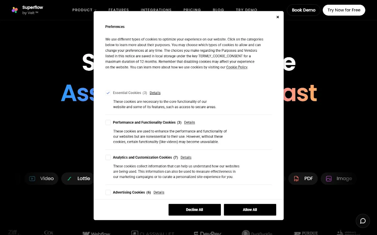 Captura de Superflow: Annotate live websites