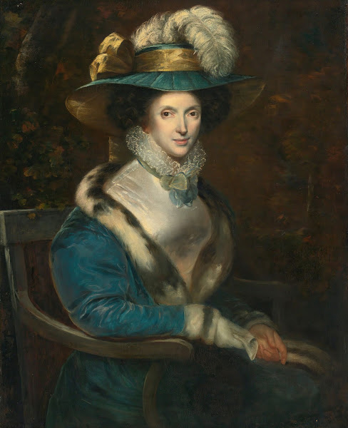 Portrait Of A Woman In A Blue Velvet Jacket With Ermine Trim circa 1810