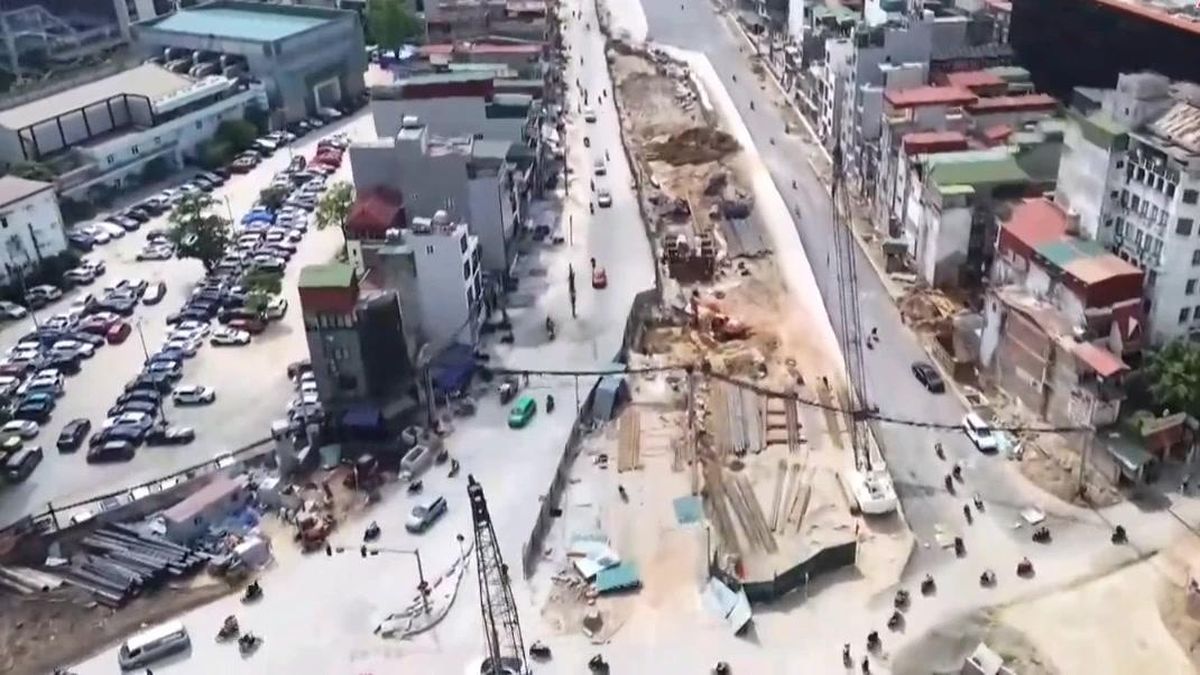 Thảm nhựa đường Vành đai 1 đoạn Hoàng Cầu – Voi Phục - Đài Phát thanh và truyền hình Hà Nội