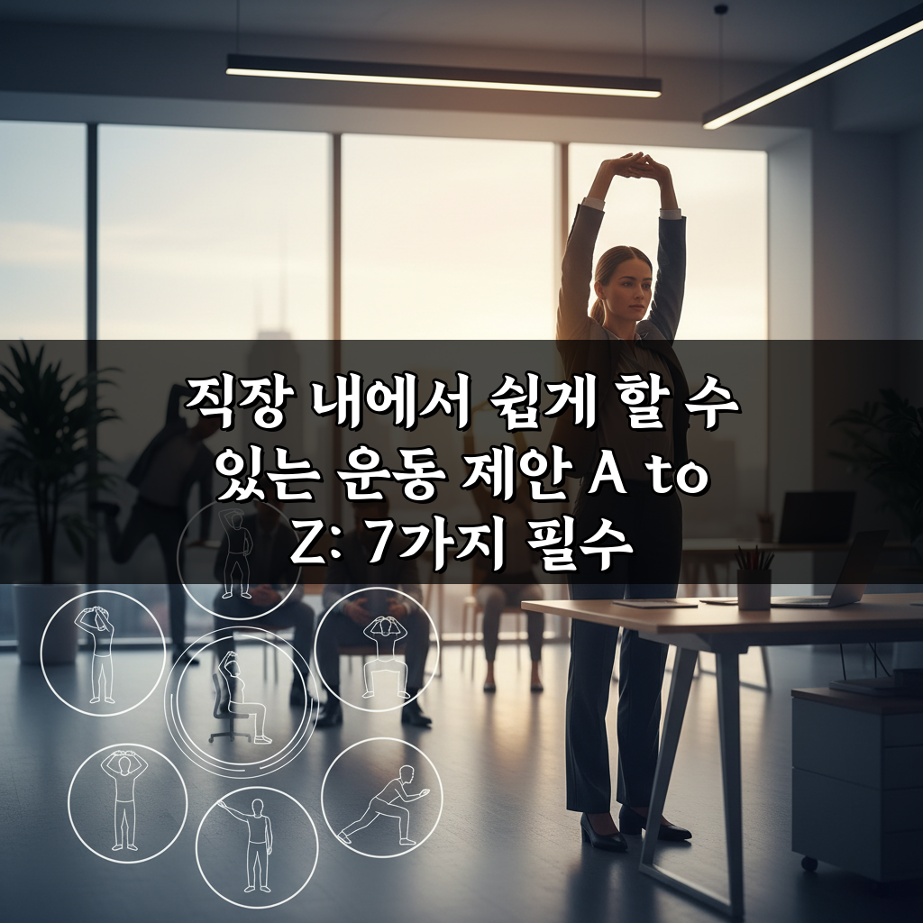직장 내에서 쉽게 할 수 있는 운동 제안 A to Z: 7가지 필수 동작으로 건강 챙기기