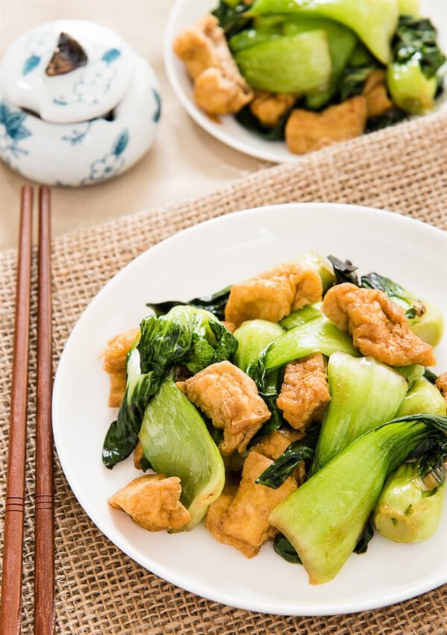 Cải Thìa Xào Tàu Hũ