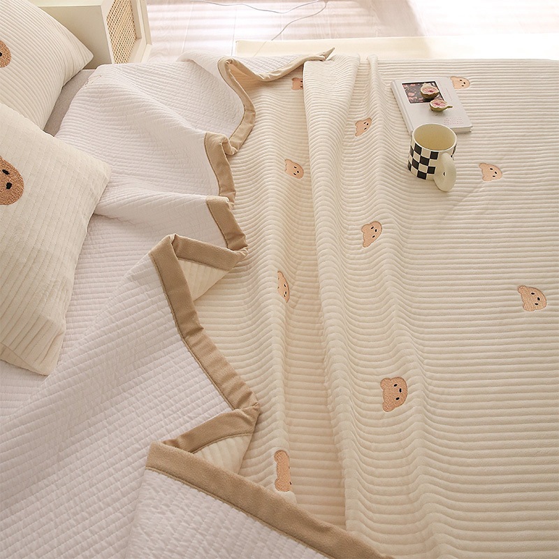 Double-sided Baby fur bed cover, Korean style