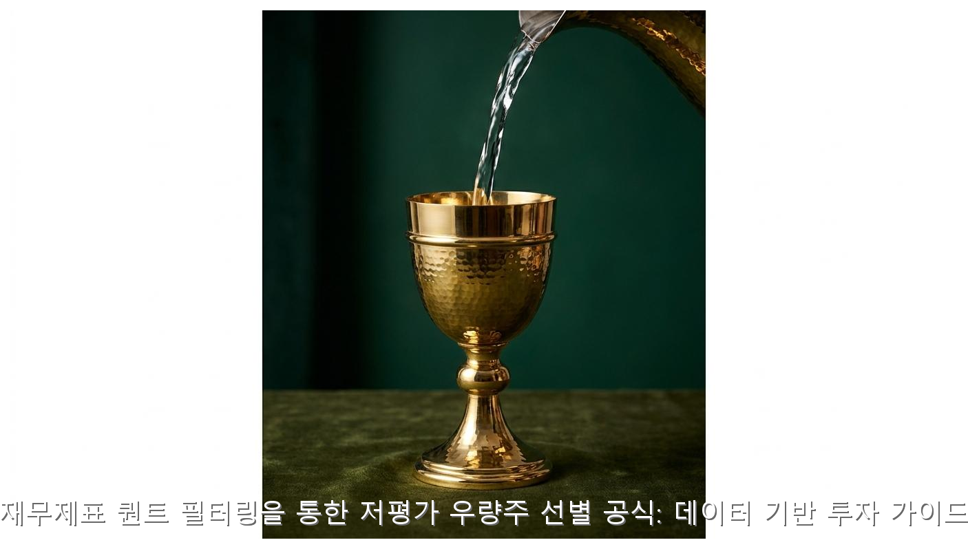 재무제표 퀀트 필터링을 통한 저평가 우량주 선별 공식: 데이터 기반 투자 가이드 핵심 안내 및 분석 인포그래픽 (6)