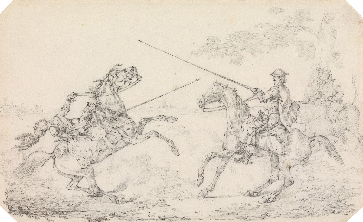 Knight Falling From His Horse at a Squires Tilt
