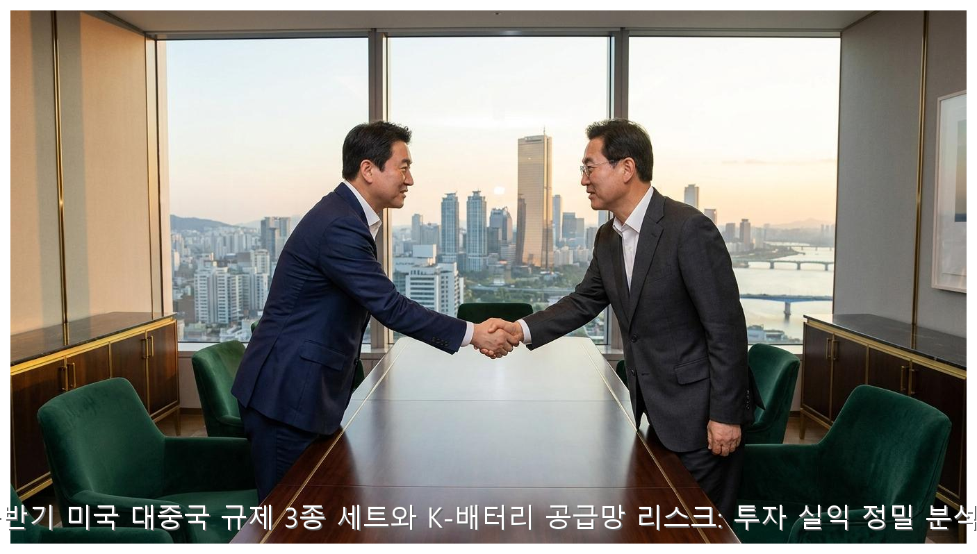 2026 하반기 미국 대중국 규제 3종 세트와 K-배터리 공급망 리스크: 투자 실익 정밀 분석 보고서 핵심 안내 및 분석 인포그래픽 (5)