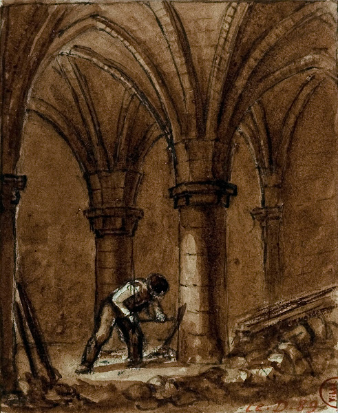 Crypte de la chapelle de lhôpital Sainte Catherine rue Saint Denis à langle de l