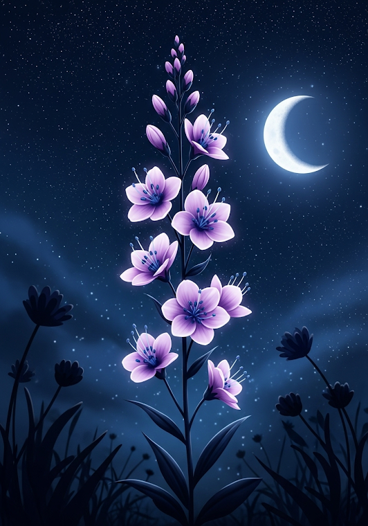 Moonlit Floral Serenity