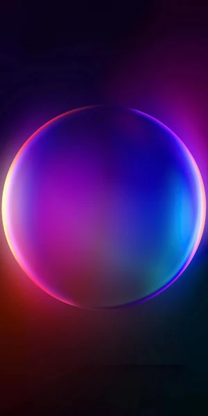 Abstract, Sphere, Gradient, Neon 2K iPhone Wallpaper Background