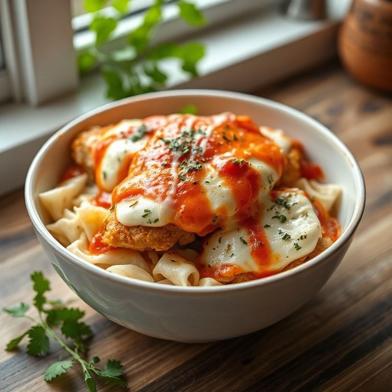 Cottage Cheese Chicken Parm Bowl Recipe: Quick, Creamy, Low‑Cal Comfort Food finished