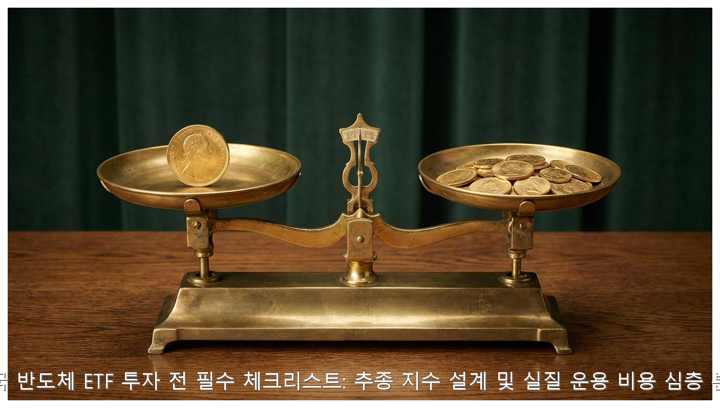미국 반도체 ETF 투자 전 필수 체크리스트: 추종 지수 설계 및 실질 운용 비용 심층 분석 핵심 안내 및 분석 인포그래픽 (3)