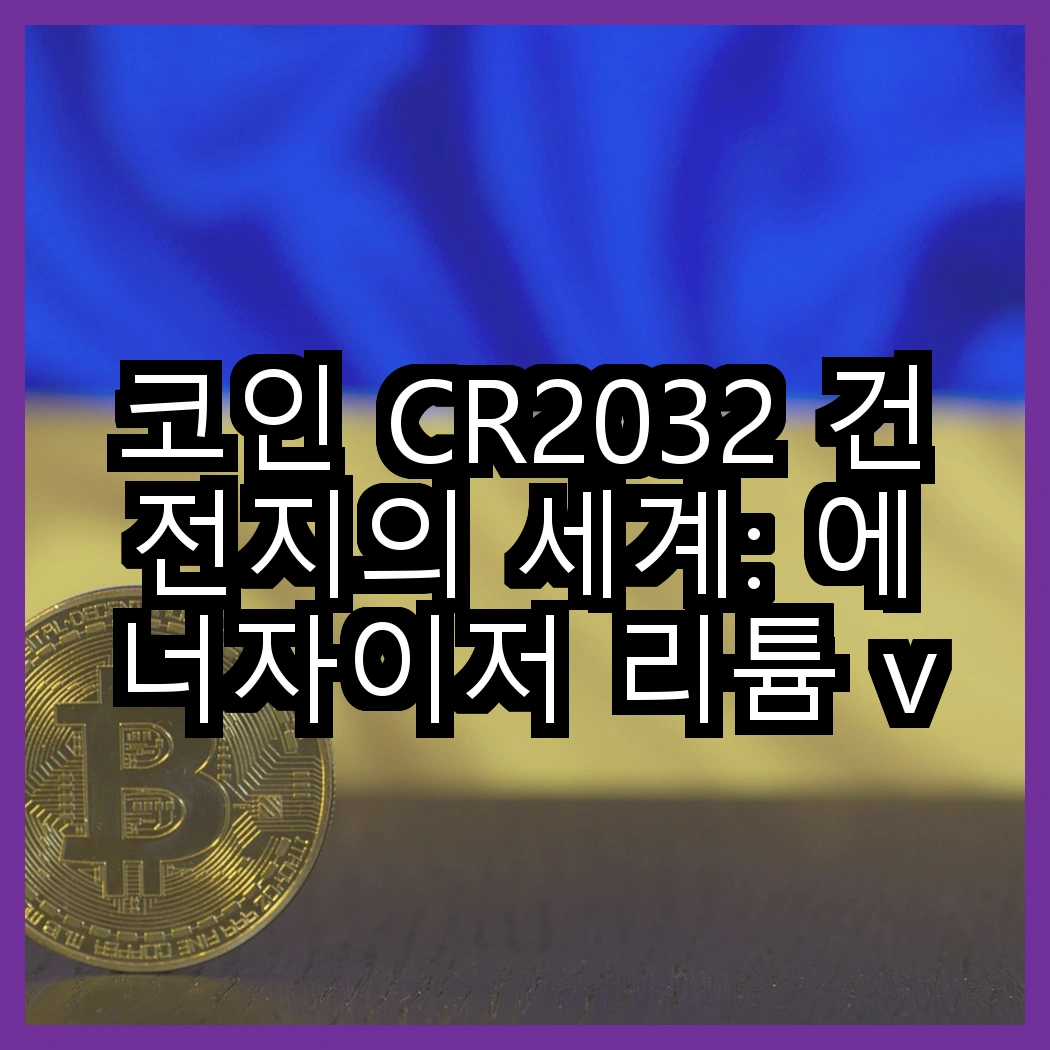 코인 CR2032 건전지의 세계: 에너자이저 리튬 vs 듀라셀 쓴맛코팅, 어떤 선택이 더 나을까? 썸네일