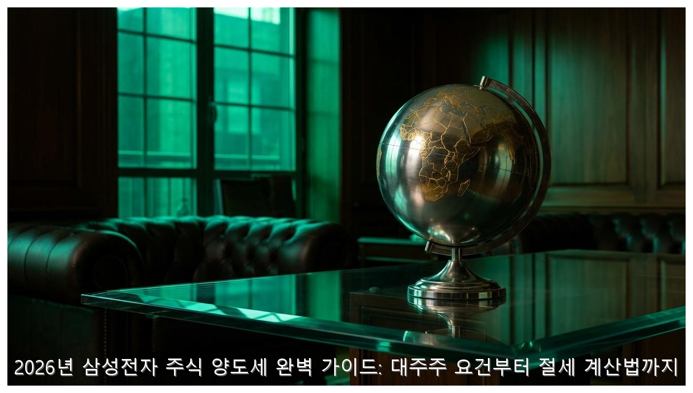 2026년 삼성전자 주식 양도세 완벽 가이드: 대주주 요건부터 절세 계산법까지 핵심 안내 및 분석 인포그래픽 (6)