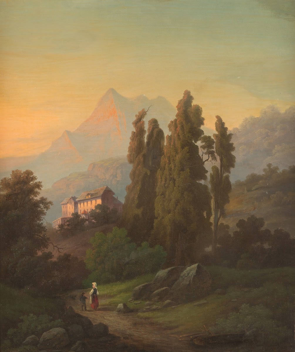 Sunset over the Tyrollean summits 1874