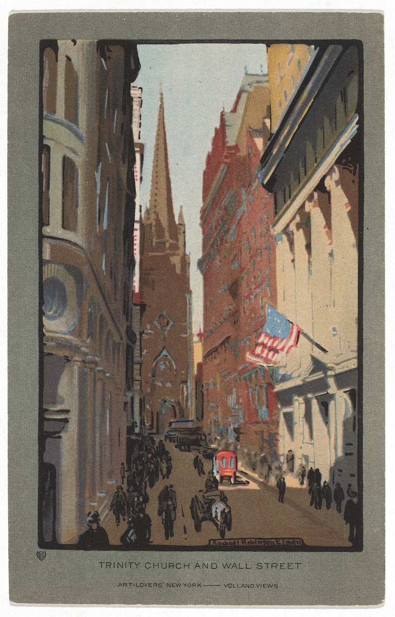 Trinity Church and Wall Street 1914