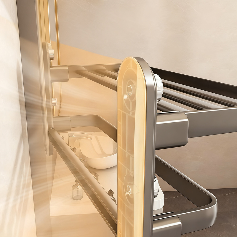Towel holder without drilling, suction cup installation