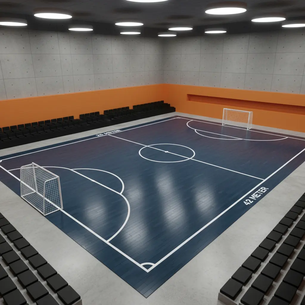 Lebar lapangan futsal sesuai standar berapa meter