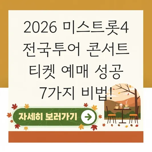 미스트롯4 전국투어 콘서트 일정 및 티켓 예매 대표 이미지